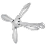 vidaXL Ancoră pliabilă argintie 4 kg, fontă galvanizată la cald vidaXL Ancoră pliabilă argintie 4 kg, fontă galvanizată la cald