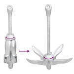 vidaXL Ancoră pliabilă argintie 4 kg, fontă galvanizată la cald vidaXL Ancoră pliabilă argintie 4 kg, fontă galvanizată la cald