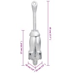 vidaXL Ancoră pliabilă argintie 4 kg, fontă galvanizată la cald vidaXL Ancoră pliabilă argintie 4 kg, fontă galvanizată la cald