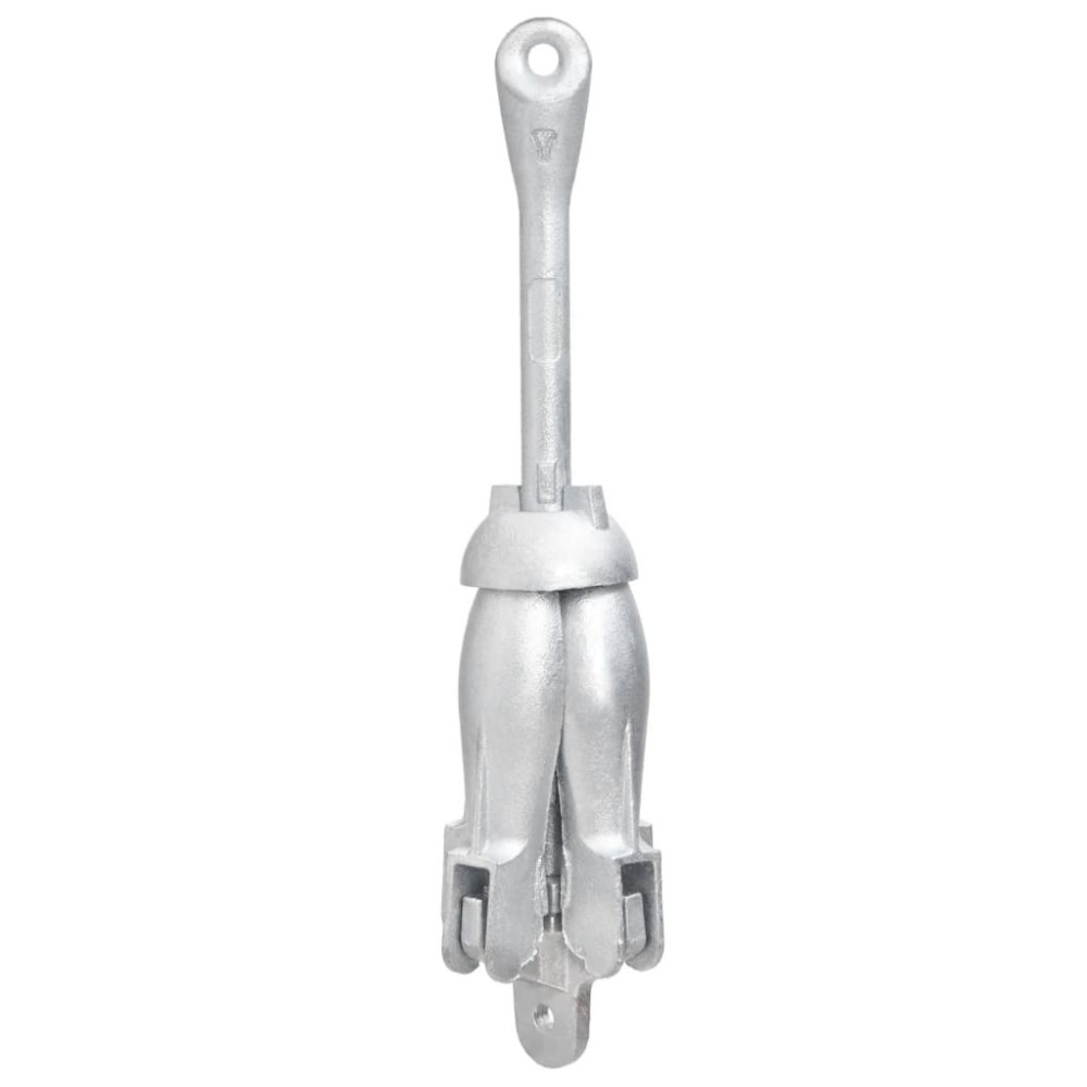 vidaXL Ancoră pliabilă argintie 6 kg, fontă galvanizată la cald