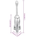 vidaXL Ancoră pliabilă argintie 6 kg, fontă galvanizată la cald vidaXL Ancoră pliabilă argintie 6 kg, fontă galvanizată la cald