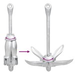 vidaXL Ancoră pliabilă argintie 8 kg, fontă galvanizată la cald vidaXL Ancoră pliabilă argintie 8 kg, fontă galvanizată la cald