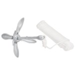vidaXL Ancoră pliabilă cu funie, 4 kg, fontă galvanizată la cald vidaXL Ancoră pliabilă cu funie, 4 kg, fontă galvanizată la cald