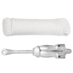 vidaXL Ancoră pliabilă cu funie, 6 kg, fontă galvanizată la cald vidaXL Ancoră pliabilă cu funie, 6 kg, fontă galvanizată la cald