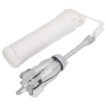 vidaXL Ancoră pliabilă cu funie, 8 kg, fontă galvanizată la cald vidaXL Ancoră pliabilă cu funie, 8 kg, fontă galvanizată la cald