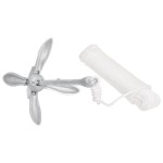 vidaXL Ancoră pliabilă cu funie, 8 kg, fontă galvanizată la cald vidaXL Ancoră pliabilă cu funie, 8 kg, fontă galvanizată la cald