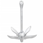 vidaXL Ancoră pliabilă cu funie, 8 kg, fontă galvanizată la cald vidaXL Ancoră pliabilă cu funie, 8 kg, fontă galvanizată la cald