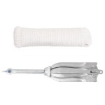 vidaXL Ancoră pliabilă cu funie, 10 kg, fontă galvanizată la cald vidaXL Ancoră pliabilă cu funie, 10 kg, fontă galvanizată la cald
