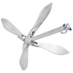 vidaXL Ancoră pliabilă cu funie, 10 kg, fontă galvanizată la cald vidaXL Ancoră pliabilă cu funie, 10 kg, fontă galvanizată la cald
