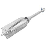 vidaXL Ancoră pliabilă cu funie, 12 kg, fontă galvanizată la cald vidaXL Ancoră pliabilă cu funie, 12 kg, fontă galvanizată la cald