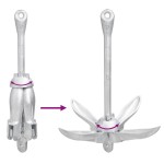 vidaXL Ancoră pliabilă, argintiu, 2,5 kg, fier maleabil vidaXL Ancoră pliabilă, argintiu, 2,5 kg, fier maleabil