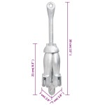 vidaXL Ancoră pliabilă, argintiu, 2,5 kg, fier maleabil vidaXL Ancoră pliabilă, argintiu, 2,5 kg, fier maleabil
