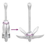 vidaXL Ancoră pliabilă, argintiu, 3,2 kg, fier maleabil vidaXL Ancoră pliabilă, argintiu, 3,2 kg, fier maleabil