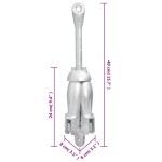 vidaXL Ancoră pliabilă, argintiu, 3,2 kg, fier maleabil vidaXL Ancoră pliabilă, argintiu, 3,2 kg, fier maleabil