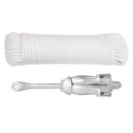 vidaXL Ancoră pliabilă cu funie, argintiu, 3,2 kg, fier maleabil vidaXL Ancoră pliabilă cu funie, argintiu, 3,2 kg, fier maleabil
