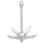 vidaXL Ancoră pliabilă cu funie, argintiu, 3,2 kg, fier maleabil vidaXL Ancoră pliabilă cu funie, argintiu, 3,2 kg, fier maleabil