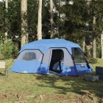 vidaXL Cort de familie 9 persoane albastru, setare rapidă impermeabil vidaXL Cort de familie 9 persoane albastru, setare rapidă impermeabil