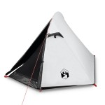 vidaXL Cort camping cupolă 2 persoane alb, țesătură opacă, impermeabil vidaXL Cort camping cupolă 2 persoane alb, țesătură opacă, impermeabil