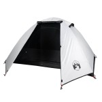 vidaXL Cort camping cupolă 2 persoane alb, țesătură opacă, impermeabil vidaXL Cort camping cupolă 2 persoane alb, țesătură opacă, impermeabil