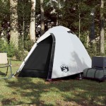 vidaXL Cort camping cupolă 2 persoane alb, țesătură opacă, impermeabil vidaXL Cort camping cupolă 2 persoane alb, țesătură opacă, impermeabil