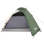 vidaXL Cort de camping cupolă pentru 3 persoane, verde, impermeabil