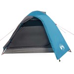 vidaXL Cort de camping cupolă pentru 3 persoane, albastru, impermeabil