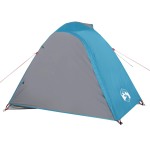 vidaXL Cort de camping cupolă pentru 3 persoane, albastru, impermeabil