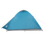 vidaXL Cort de camping cupolă pentru 3 persoane, albastru, impermeabil