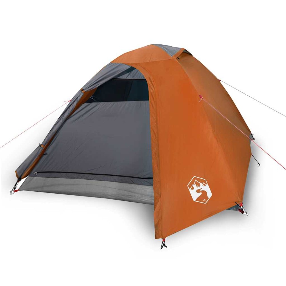 vidaXL Cort de camping cupolă 3 persoane, portocaliu, impermeabil