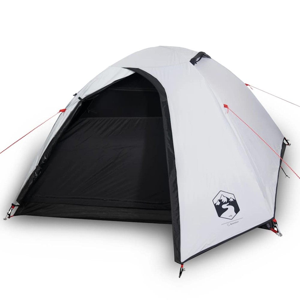 vidaXL Cort camping cupolă 4 persoane alb, țesătură opacă, impermeabil