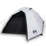 vidaXL Cort camping cupolă 4 persoane alb, țesătură opacă, impermeabil vidaXL Cort camping cupolă 4 persoane alb, țesătură opacă, impermeabil