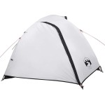 vidaXL Cort camping cupolă 4 persoane alb, țesătură opacă, impermeabil vidaXL Cort camping cupolă 4 persoane alb, țesătură opacă, impermeabil