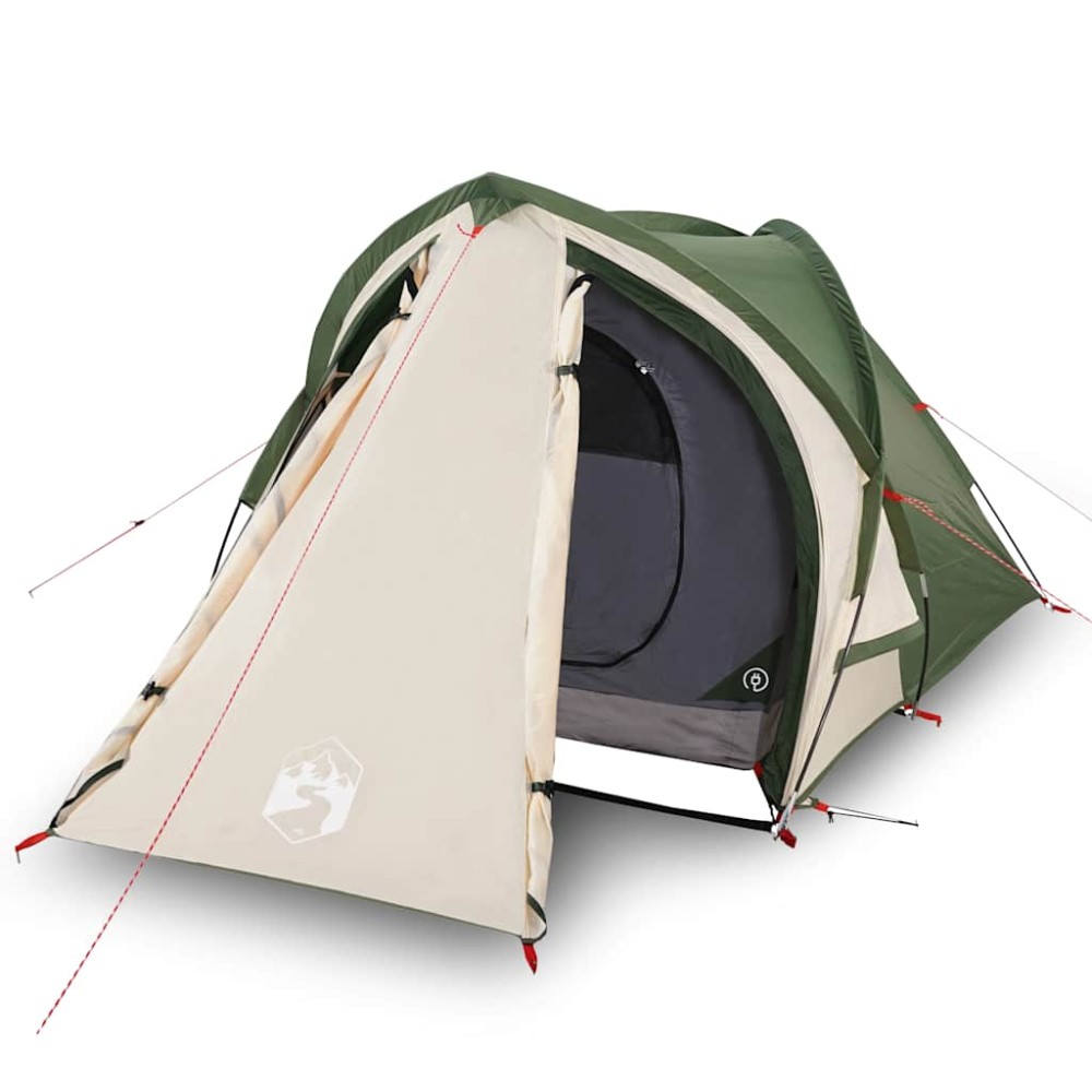vidaXL Cort de camping cupolă pentru 2 persoane, verde, impermeabil