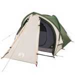 vidaXL Cort de camping cupolă pentru 2 persoane, verde, impermeabil