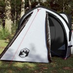 vidaXL Cort camping cupolă 2 persoane alb, țesătură opacă, impermeabil vidaXL Cort camping cupolă 2 persoane alb, țesătură opacă, impermeabil