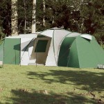 vidaXL Cort de familie cupolă pentru 12 persoane, verde, impermeabil vidaXL Cort de familie cupolă pentru 12 persoane, verde, impermeabil