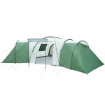 vidaXL Cort de familie cupolă pentru 12 persoane, verde, impermeabil vidaXL Cort de familie cupolă pentru 12 persoane, verde, impermeabil