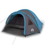 vidaXL Cort de camping cupolă pentru 4 persoane, albastru, impermeabil vidaXL Cort de camping cupolă pentru 4 persoane, albastru, impermeabil