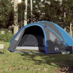 vidaXL Cort de camping cupolă pentru 4 persoane, albastru, impermeabil vidaXL Cort de camping cupolă pentru 4 persoane, albastru, impermeabil