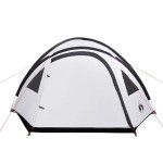 vidaXL Cort camping cupolă 4 persoane alb, țesătură opacă, impermeabil