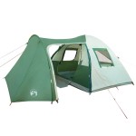 vidaXL Cort de camping cupolă pentru 6 persoane, verde, impermeabil