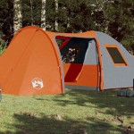 vidaXL Cort de familie cupolă 6 persoane, portocaliu, impermeabil vidaXL Cort de familie cupolă 6 persoane, portocaliu, impermeabil