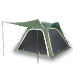 vidaXL Cort de camping, 4 persoane, verde, impermeabil, setare rapidă