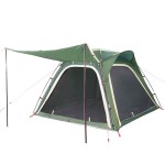vidaXL Cort de camping, 4 persoane, verde, impermeabil, setare rapidă