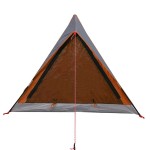 vidaXL Cort de camping pentru 2 persoane, gri/portocaliu, impermeabil