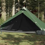 vidaXL Cort suspendat tipi pentru 1 persoană, verde, impermeabil