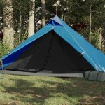 vidaXL Cort suspendat tipi pentru 1 persoană, albastru, impermeabil