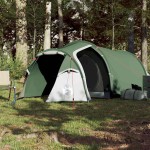 vidaXL Cort de camping pentru 2 persoane, verde, impermeabil