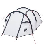 vidaXL Cort camping tunel 2 persoane, alb, țesătură opacă, impermeabil vidaXL Cort camping tunel 2 persoane, alb, țesătură opacă, impermeabil