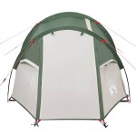 vidaXL Cort de camping pentru 3 persoane, verde, impermeabil